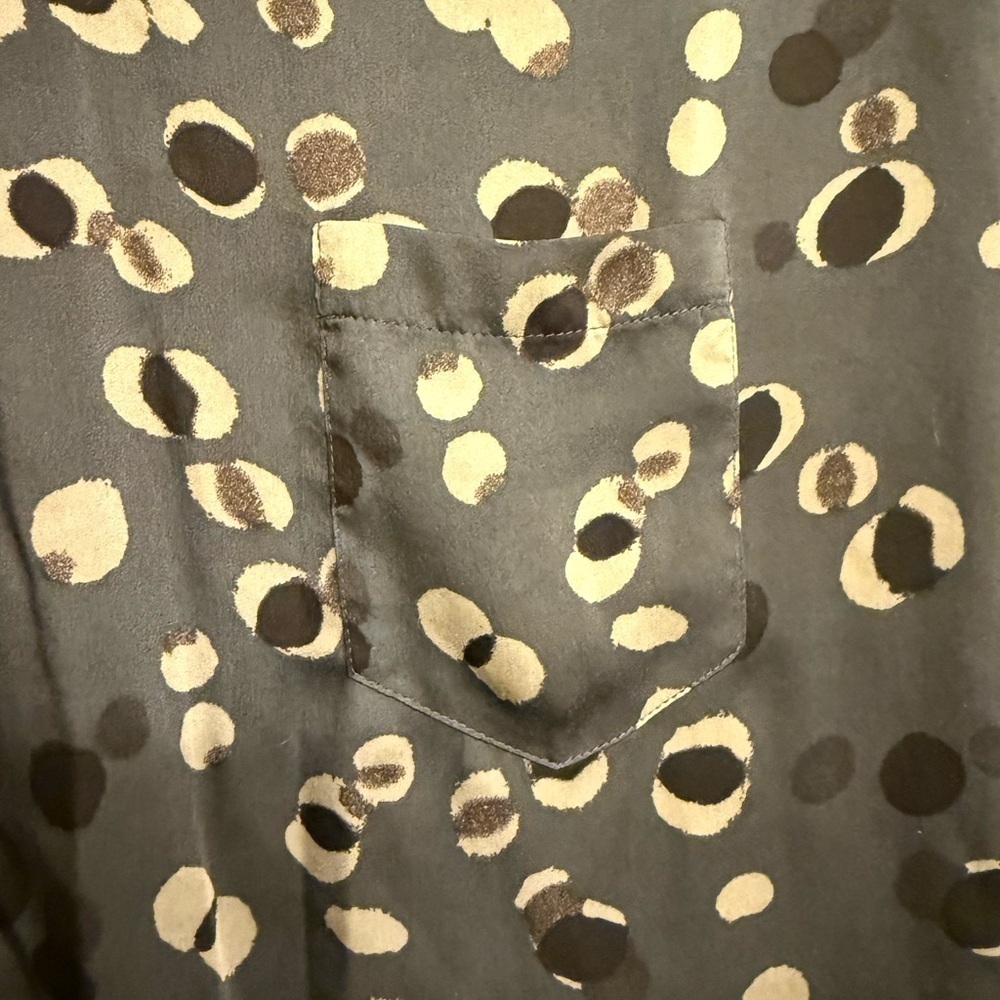 French Connection Stylish Brown Black and Cream Women's Top Sz XL - Picture 2 of 8